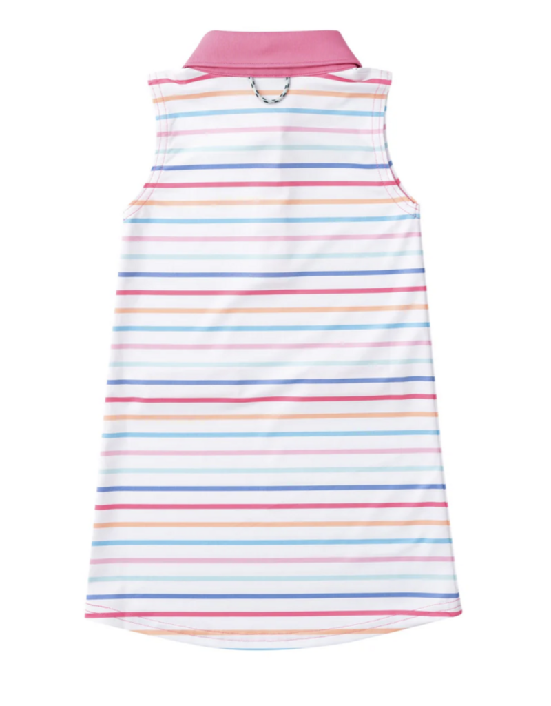 Prodoh Sleeveless Pro Perf Polo Dress Sunkissed Stripe
