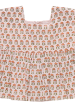 Pink Chicken kamari top - pink prairie block print