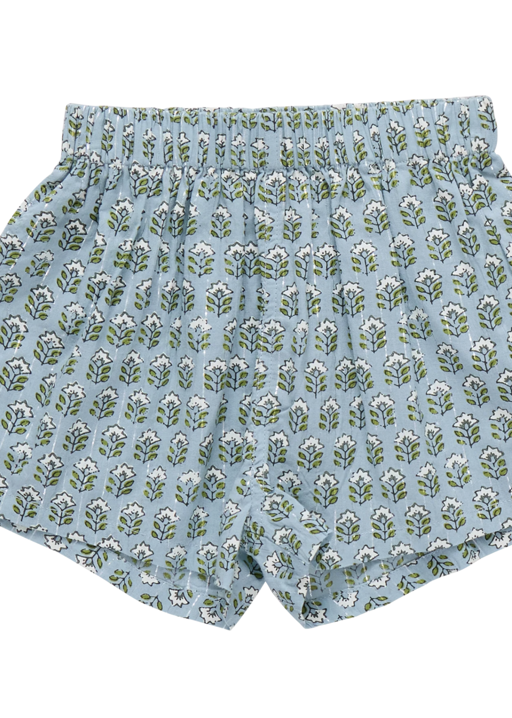 Pink Chicken jules short - blue prairie block print