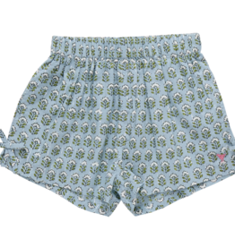 Pink Chicken jules short - blue prairie block print