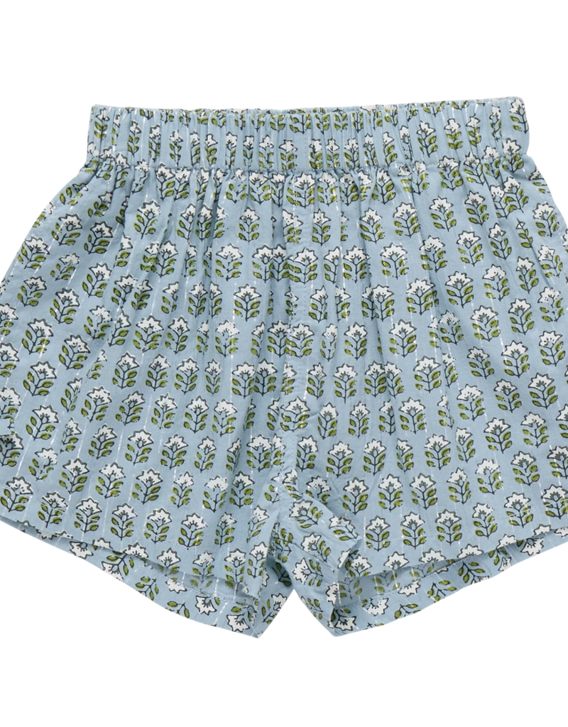 Pink Chicken jules short - blue prairie block print