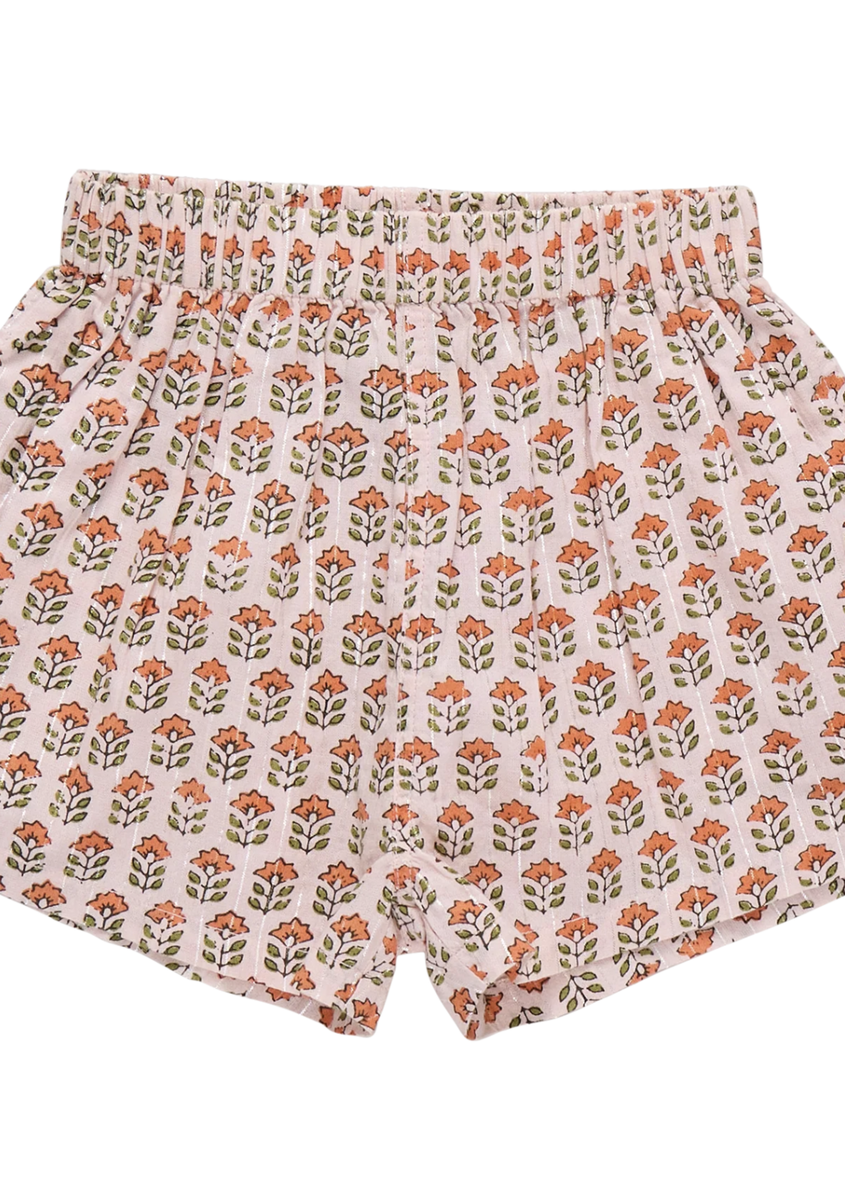 Pink Chicken jules short - pink prairie block print