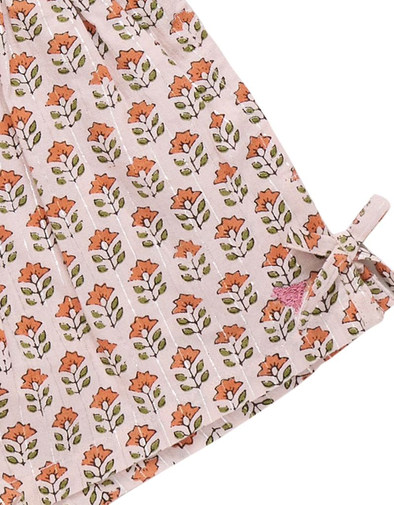 Pink Chicken jules short - pink prairie block print