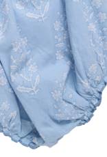 Pink Chicken baby girls harper bubble - blue dewdrop block print