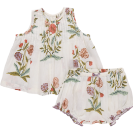 Pink Chicken baby girls jaipur 2-pc set - rosewick poppy