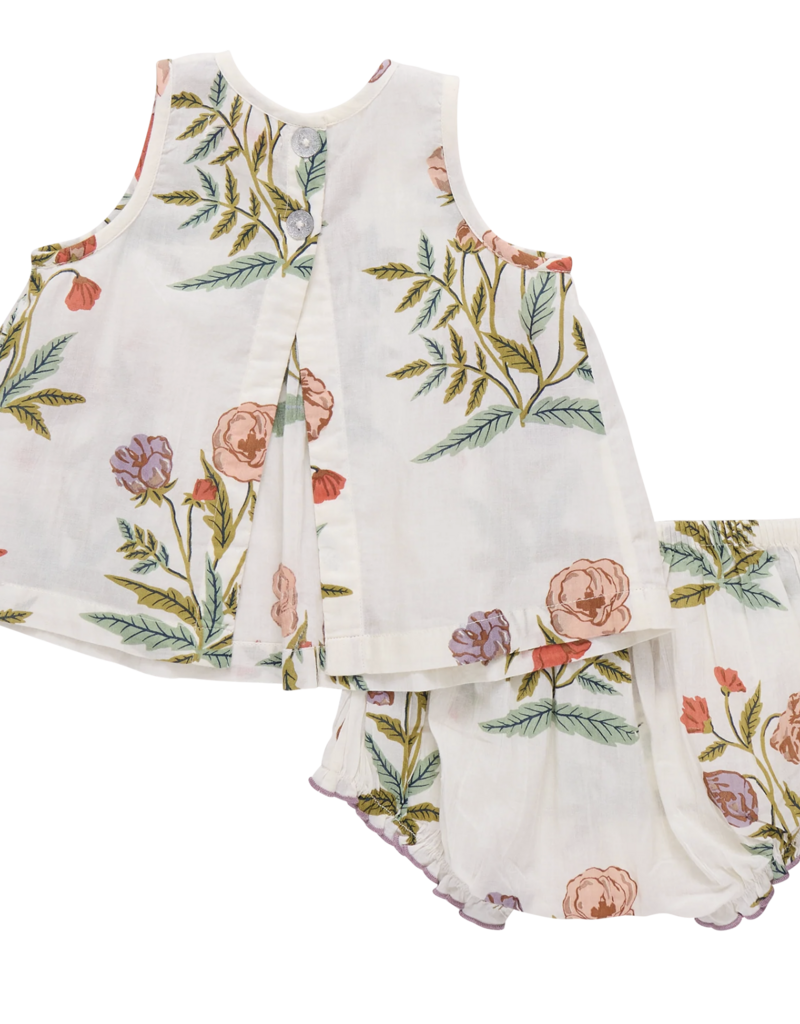 Pink Chicken baby girls jaipur 2-pc set - rosewick poppy