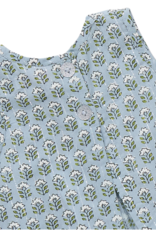 Pink Chicken baby girls jaipur 2-pc set - blue prairie block print