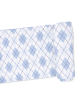Angel Dear Blue Argyle Swaddle