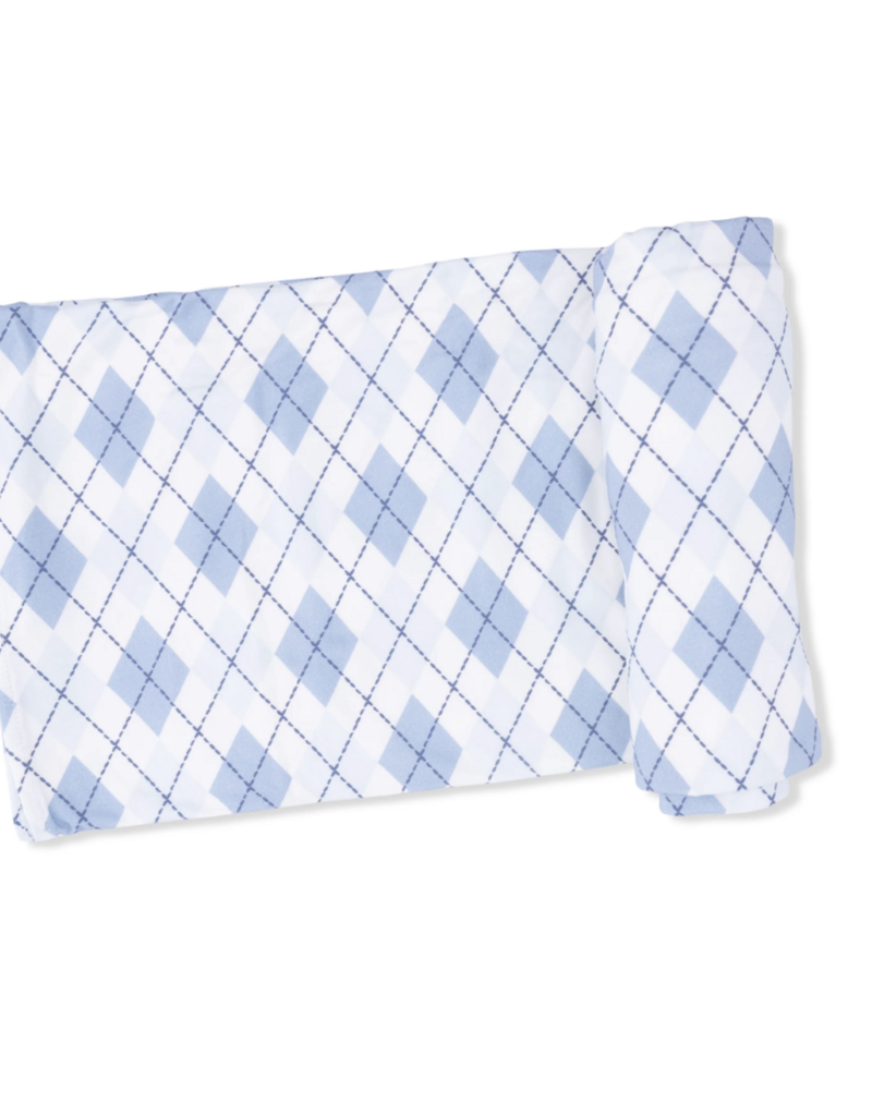 Angel Dear Blue Argyle Swaddle