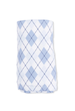 Angel Dear Blue Argyle Swaddle