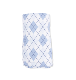 Angel Dear Blue Argyle Swaddle