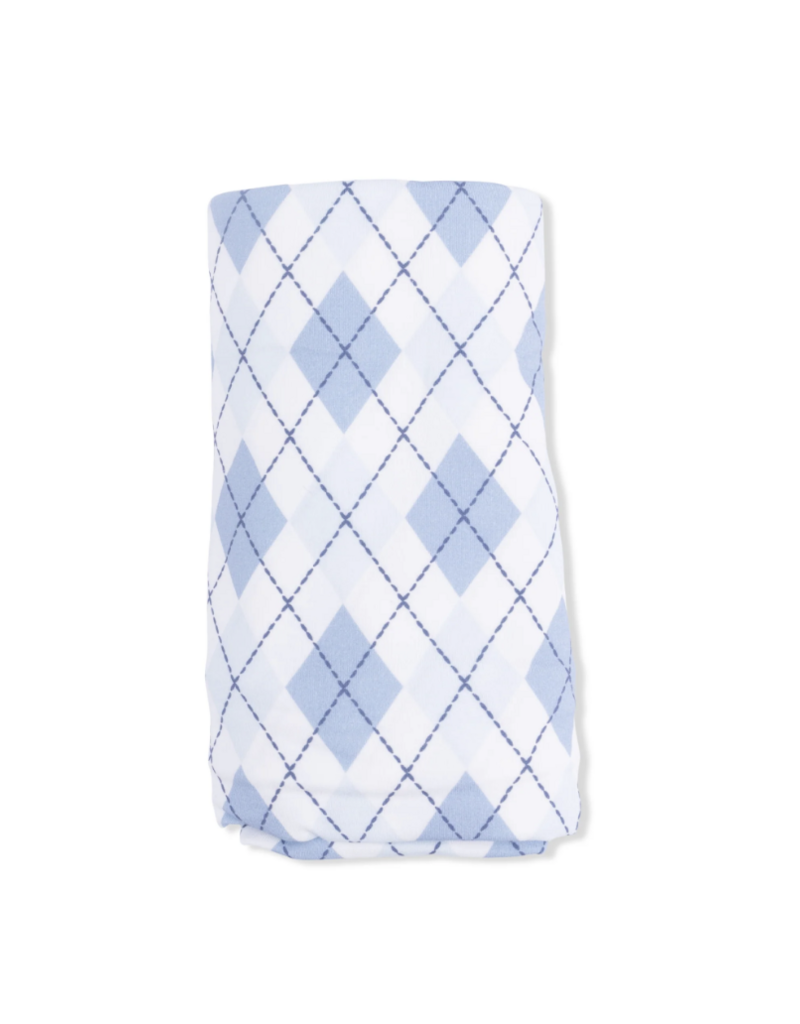 Angel Dear Blue Argyle Swaddle
