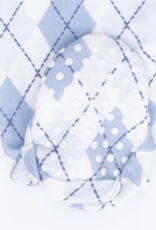 Angel Dear Blue Argyle 2 Way Zipper Footie