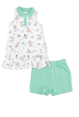 Angel Dear Country Club Dogs Pink Polo Tennis Dress Cartwheel Short