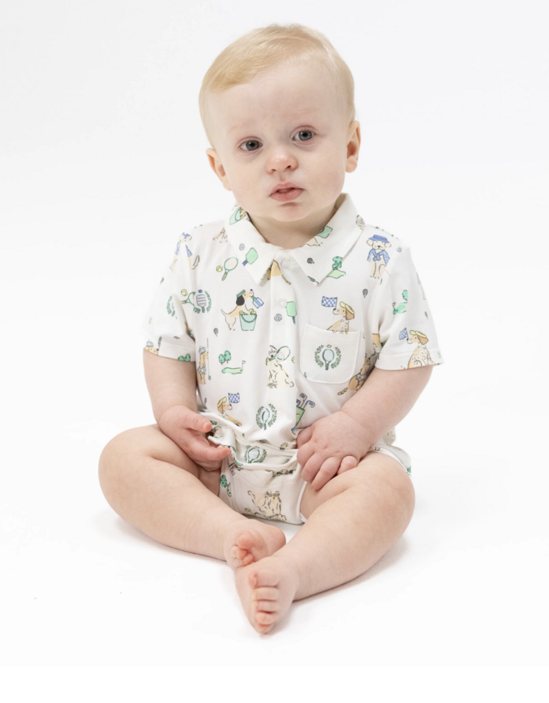 Angel Dear Country Club Dogs Neutral Polo Shortie