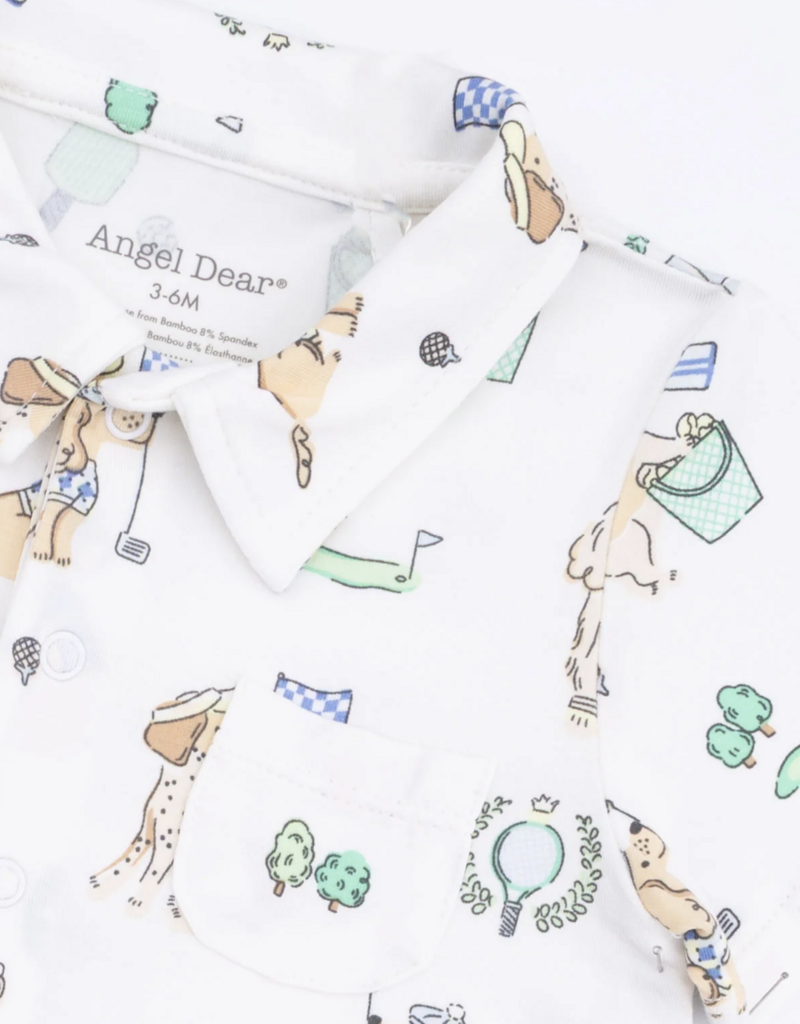 Angel Dear Country Club Dogs Neutral Polo Shortie