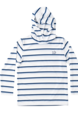 Prodoh Pro Performance Hoodie Tee Windsurfer Navy Peony Stripe