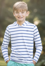 Prodoh Pro Performance Hoodie Tee Windsurfer Navy Peony Stripe