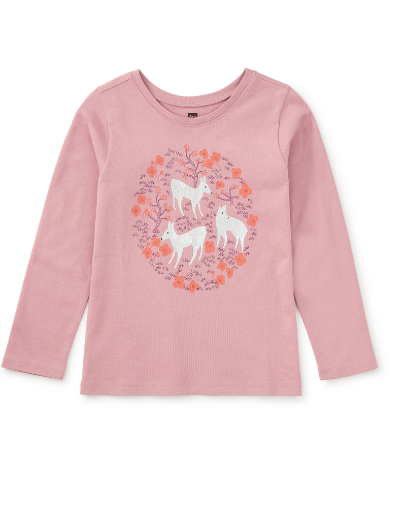Tea Collection Pearly Deer Graphic Tee