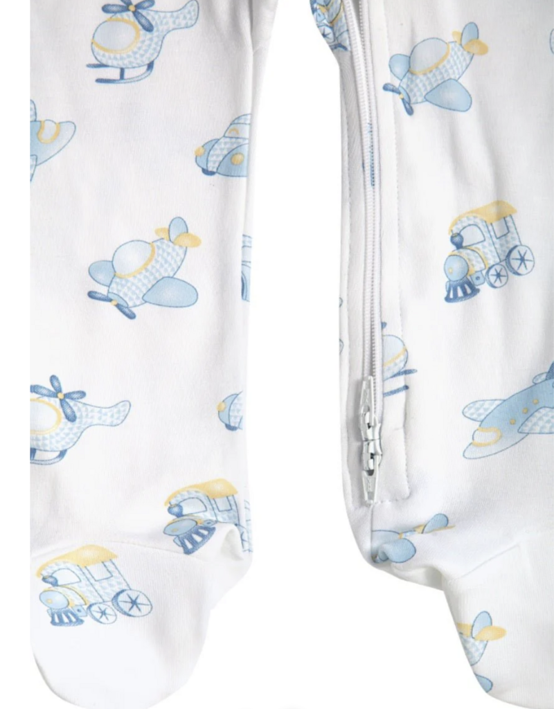 Nellapima Mini Voyages Blue Zipper Footie