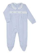 Nellapima Sailboat Smocked Footie