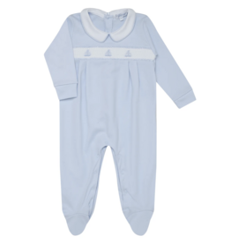 Nellapima Sailboat Smocked Footie