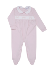 Nellapima Bow Pink Smocked Footie