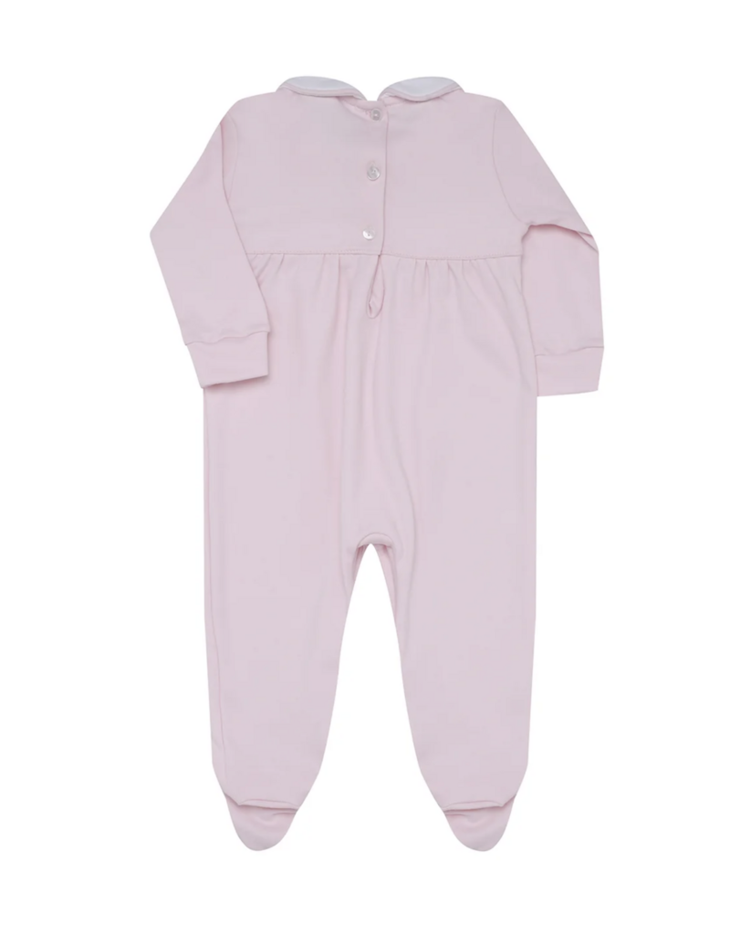 Nellapima Bow Pink Smocked Footie