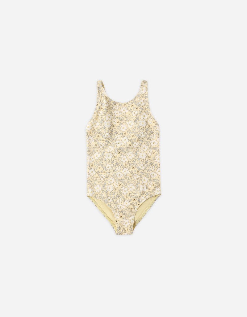 Rylee + Cru Inc. SCRUNCH ONE-PIECE LEMON MEADOW