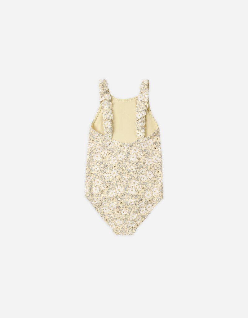 Rylee + Cru Inc. SCRUNCH ONE-PIECE LEMON MEADOW