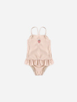 Rylee + Cru LLC SALE. TORI SKIRTED ONE-PIECE PETAL GINGHAM