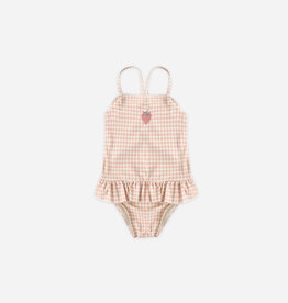 Rylee + Cru Inc. SALE TORI SKIRTED ONE-PIECE PETAL GINGHAM