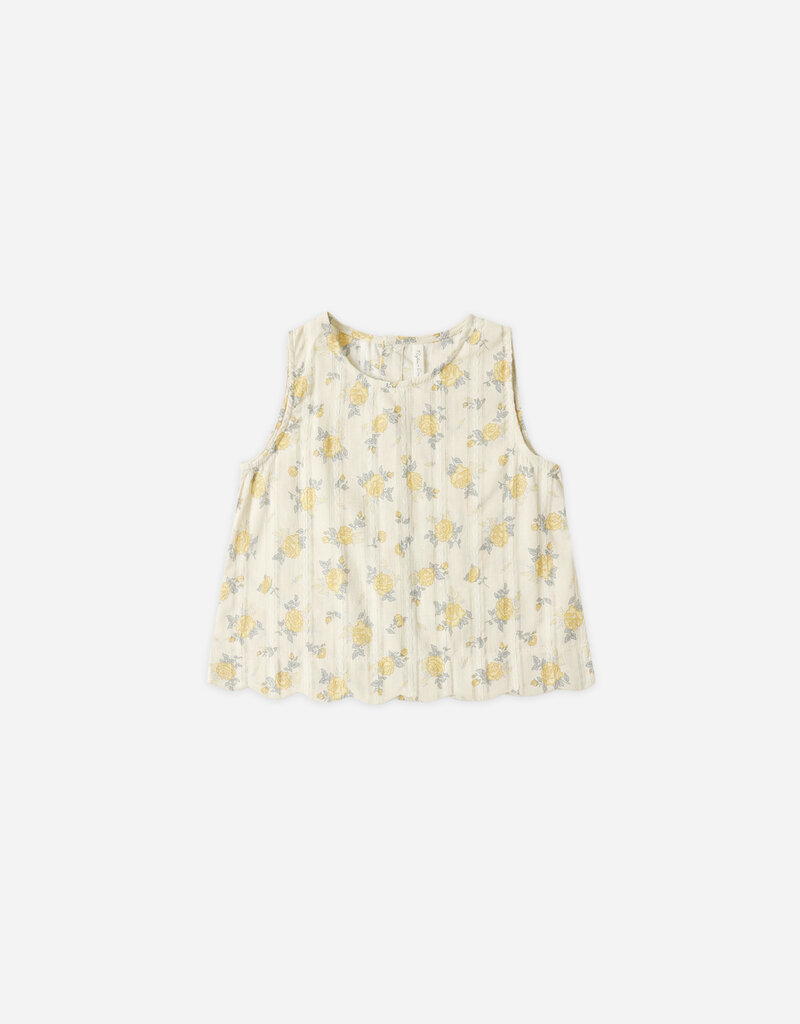 Rylee + Cru Inc. LENNY TOP LEMON DITSY FLOWER