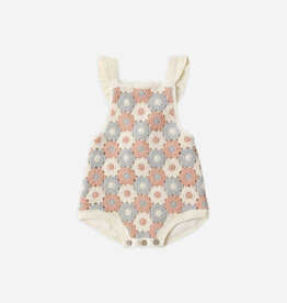 Rylee + Cru Inc. CROCHET ROMPER BLUE, LIGHT PINK, IVORY