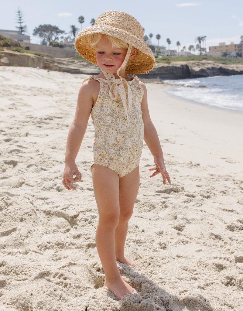 Rylee + Cru Inc. SCRUNCH ONE-PIECE LEMON MEADOW