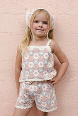 Rylee + Cru Inc. LILI KNIT SET BLUE, LIGHT PINK, IVORY