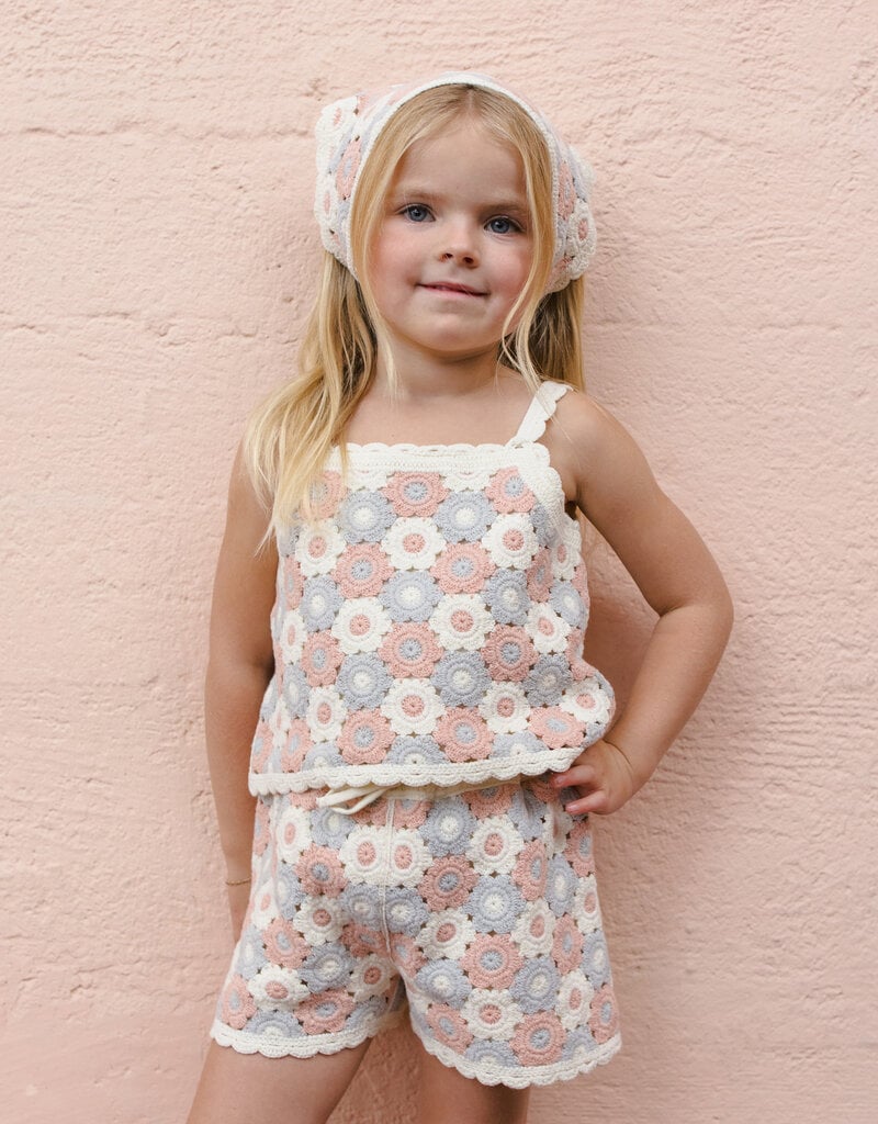 Rylee + Cru Inc. LILI KNIT SET BLUE, LIGHT PINK, IVORY