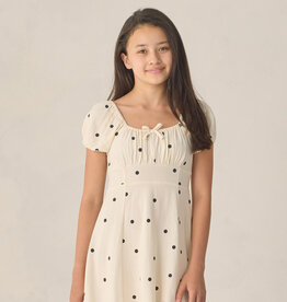 Rylee + Cru Inc. SALE TEEN IVY DRESS POLKA DOT NATURAL