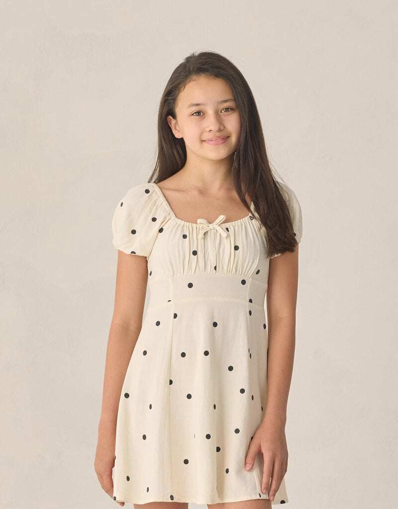 Rylee + Cru Inc. TEEN IVY DRESS POLKA DOT NATURAL