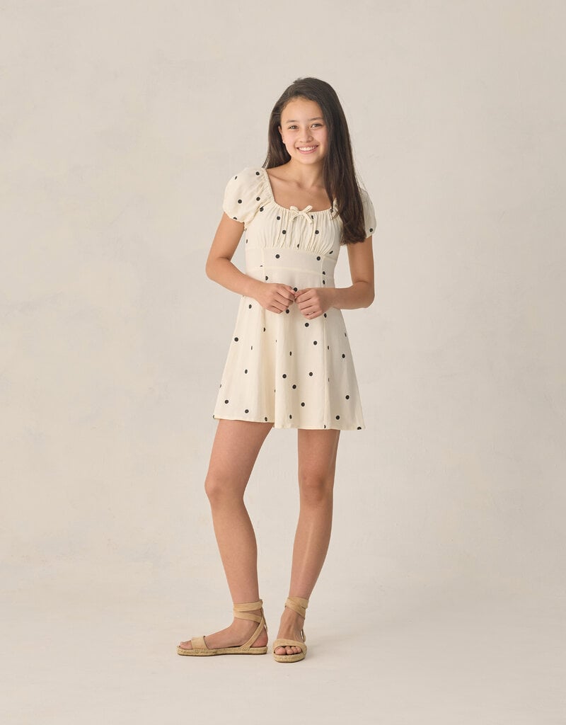 Rylee + Cru Inc. TEEN IVY DRESS POLKA DOT NATURAL