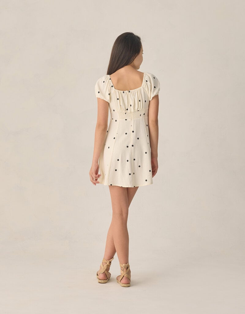 Rylee + Cru Inc. TEEN IVY DRESS POLKA DOT NATURAL