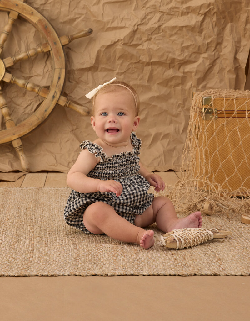 Rylee + Cru Inc. JULIA ROMPER BLACK CHECK