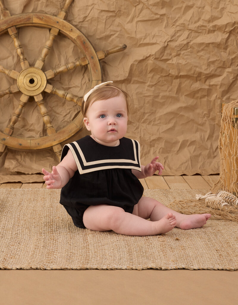 Rylee + Cru LLC SAILOR ROMPER BLACK