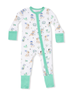 Angel Dear Country Club Dogs Neutral Convertible Romper