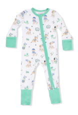 Angel Dear Country Club Dogs Neutral Convertible Romper