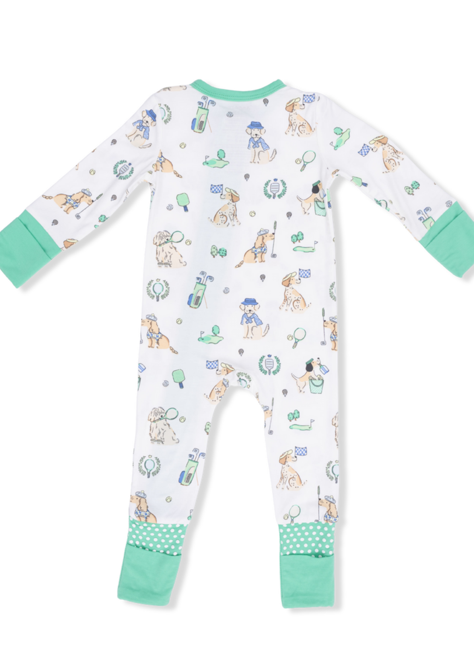 Angel Dear Country Club Dogs Neutral Convertible Romper