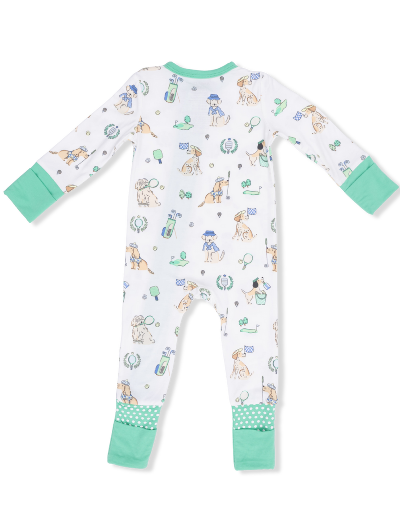 Angel Dear Country Club Dogs Neutral Convertible Romper