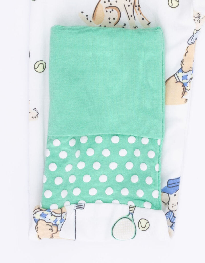 Angel Dear Country Club Dogs Neutral Convertible Romper