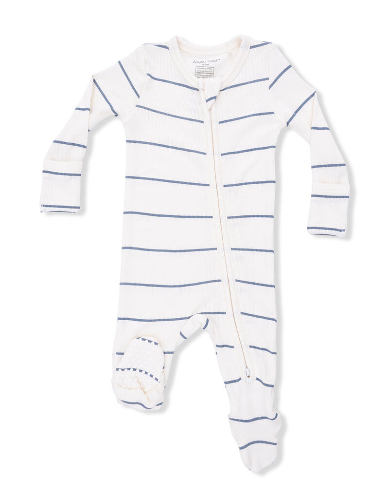 Angel Dear Vintage Stripe 2 Way Zipper Footie