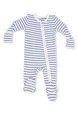 Angel Dear Navy Stripe 2 Way Zipper Footie